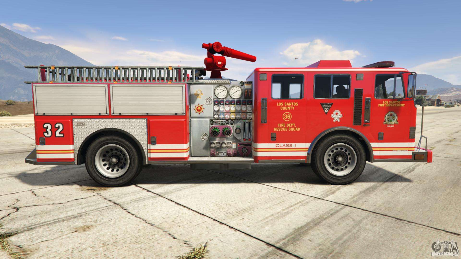 GTA 5 MTL Fire Truck - описание, характеристики и скриншоты пожарной машины.