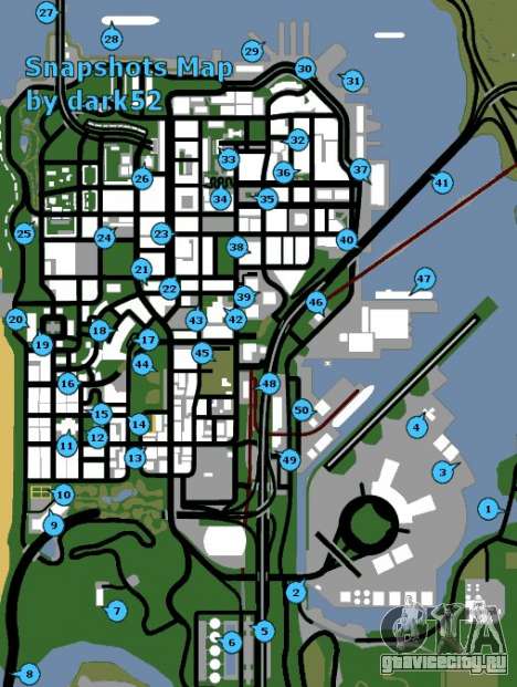 Карта снимков для GTA San Andreas