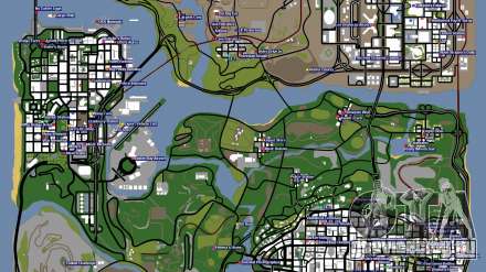 Карта секретов для GTA San Andreas