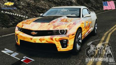 Chevrolet Camaro ZL1 2012 v1.0 Flames для GTA 4