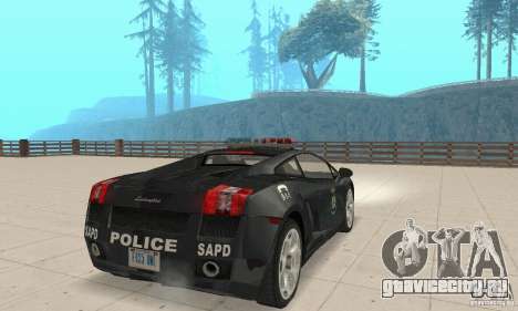 Lamborghini Gallardo Police для GTA San Andreas