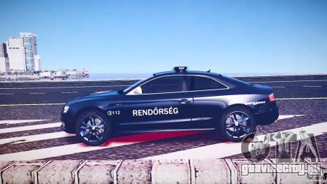 Audi S5 Hungarian Police Car black body для GTA 4