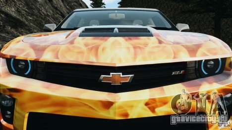 Chevrolet Camaro ZL1 2012 v1.0 Flames для GTA 4