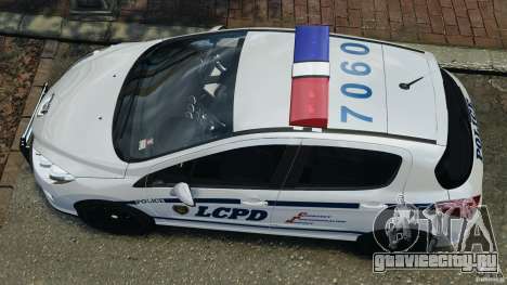 Peugeot 308 GTi 2011 Police v1.1 для GTA 4