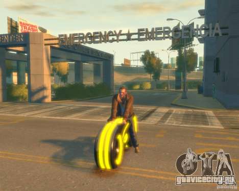Мотоцикл из Трон (желтый неон) для GTA 4