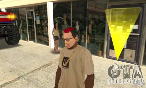 Red Mohawk and Black Stubbles для GTA San Andreas