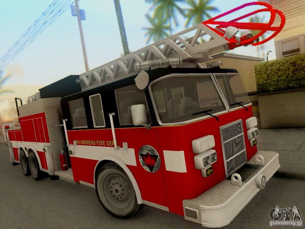 Pierce Firetruck Ladder SA Fire Department для GTA San Andreas.