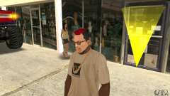 Red Mohawk and Black Stubbles для GTA San Andreas