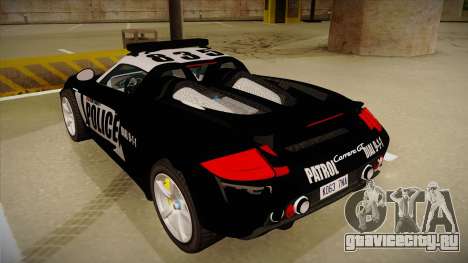 Porsche Carrera GT 2004 Police Black для GTA San Andreas