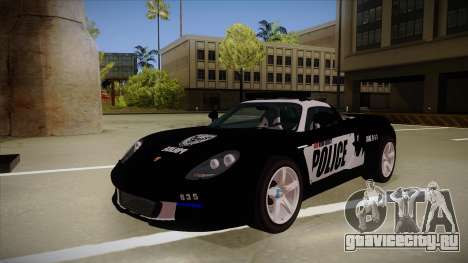Porsche Carrera GT 2004 Police Black для GTA San Andreas