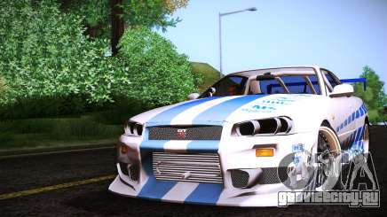 Nissan Skyline R34 FnF для GTA San Andreas