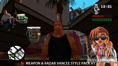 Оружие и радар VanCee Style Pack v1 для GTA San Andreas