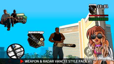 Оружие и радар VanCee Style Pack v1 для GTA San Andreas