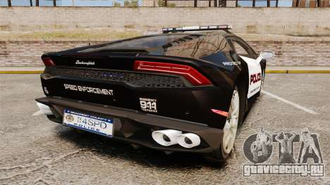 Lamborghini Huracan Cop [Non-ELS] для GTA 4