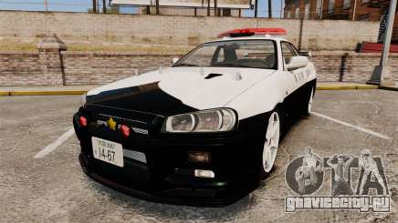 Nissan Skyline GT-R R34 Saitama Police для GTA 4