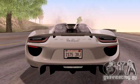 Porsche 918 2013 для GTA San Andreas
