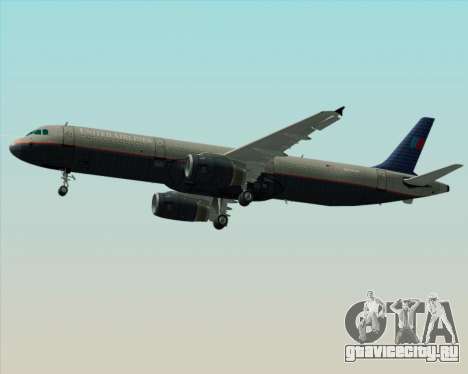 Airbus A321-200 United Airlines для GTA San Andreas