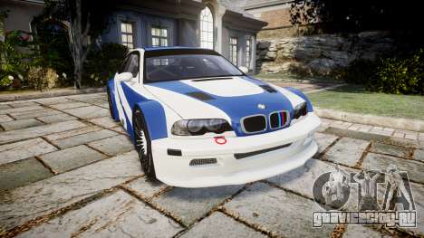 BMW M3 E46 GTR Most Wanted plate NFS Pro Street для GTA 4