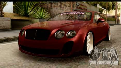 Bentley Continental VIP Stance Style для GTA San Andreas
