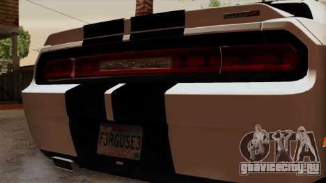Dodge Challenger SRT8 392 2012 Stock Version 1.0 для GTA San Andreas