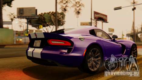 Dodge Viper SRT GTS 2013 IVF (HQ PJ) HQ Dirt для GTA San Andreas