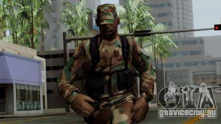Армеец афроамериканец в стандартном камуфляже для GTA San Andreas