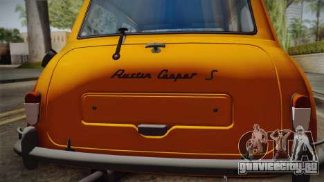 Mini Cooper S 1965 Lowered для GTA San Andreas