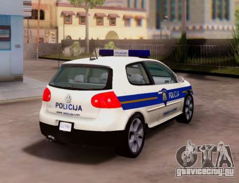 Гольф V Хорватский Полицейский Автомобиль для GTA San Andreas