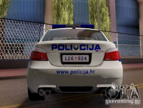 BMW M5 Croatian Police Car для GTA San Andreas