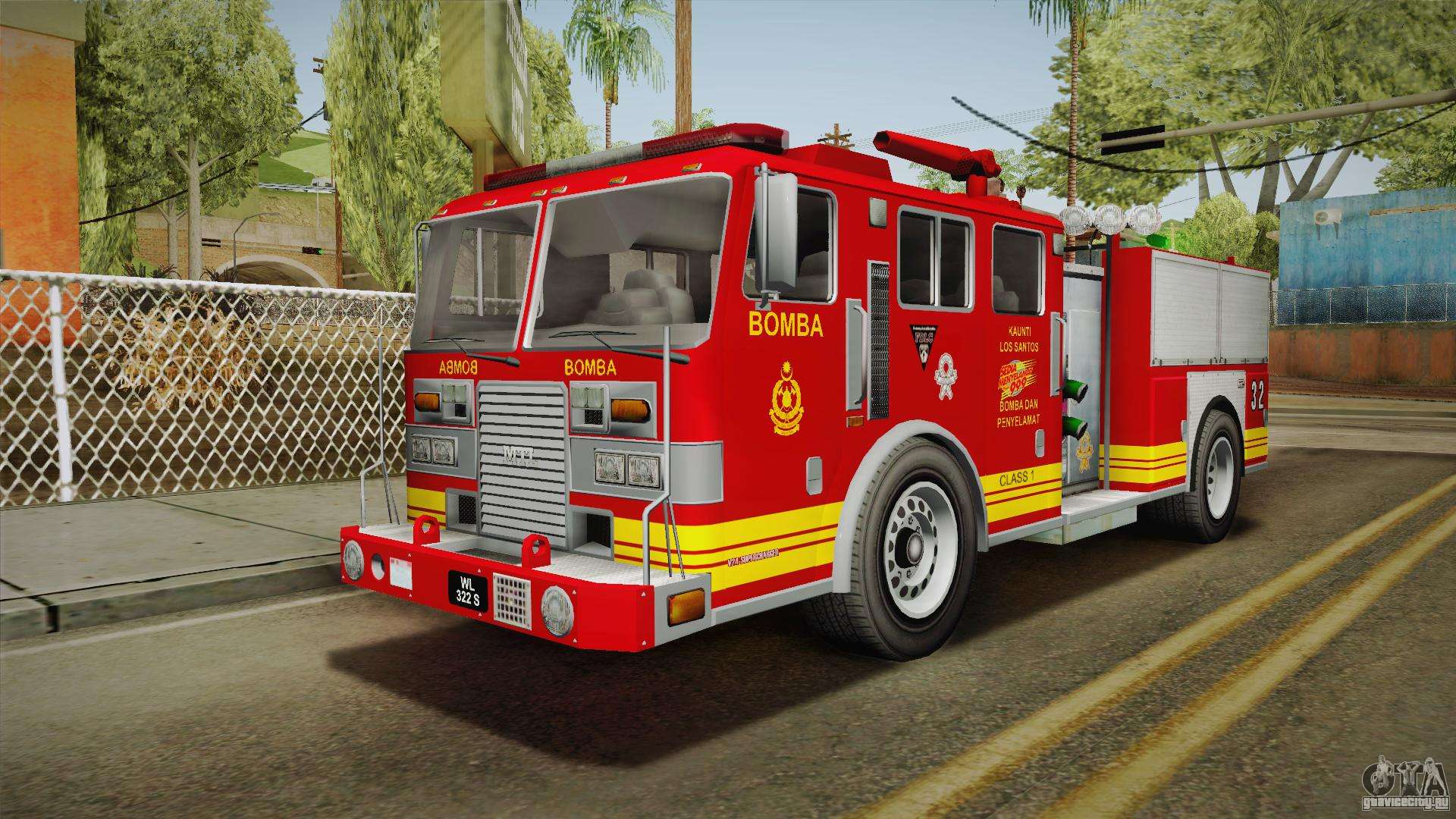 GTA 5 Firetruck Malaysia для GTA San Andreas. 