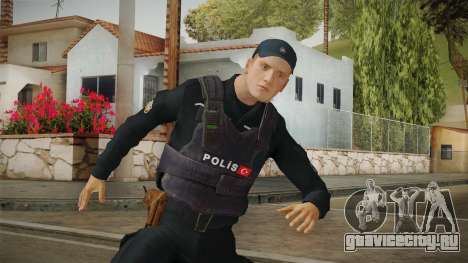 Turkish Police Officer with Kevlar Vest для GTA San Andreas