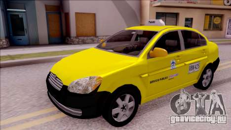 Hyundai Accent Taxi Colombiano для GTA San Andreas
