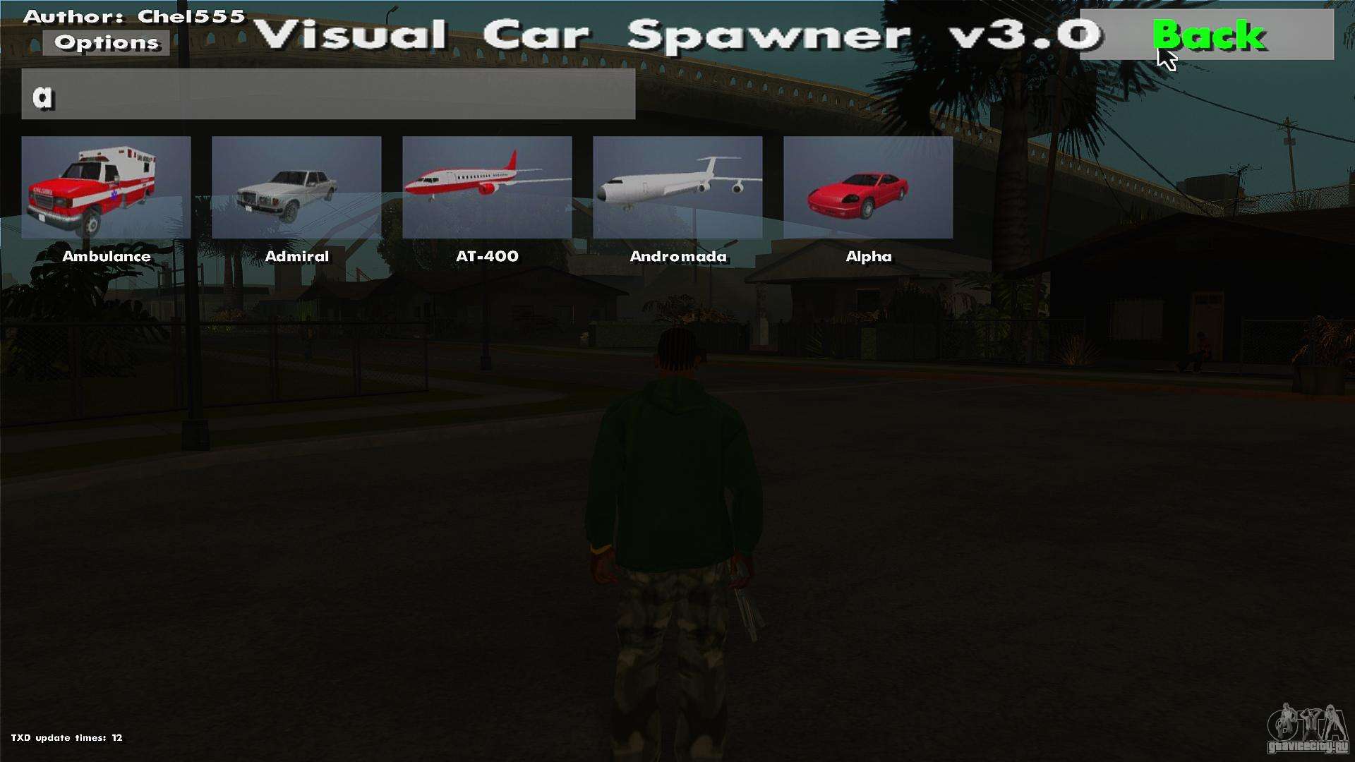 Гта сан моды спавн машин. GTA San Andreas Visual car Spawner. GTA sa кар спавнер. Vehicle Spawner GTA sa. Кар спавнер для ГТА Сан андреас.