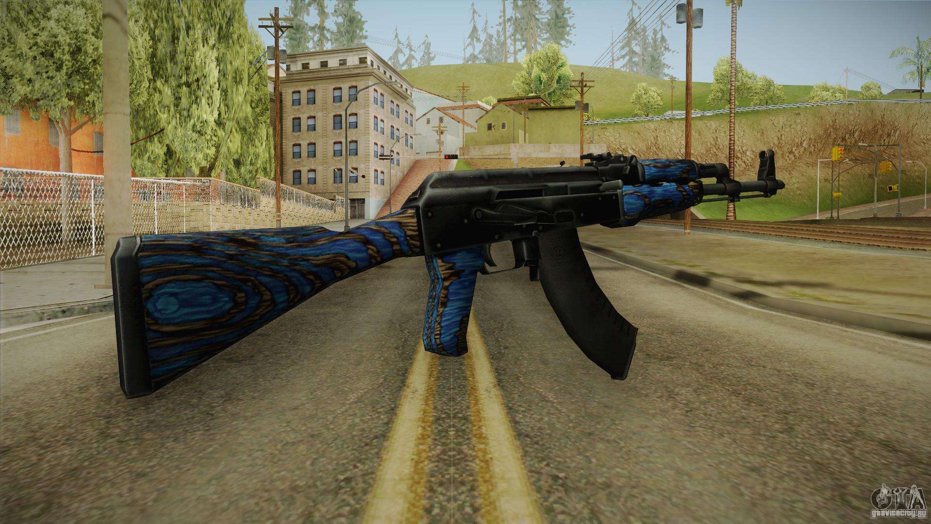 CS: GO AK-47 Blue Laminate Skin.