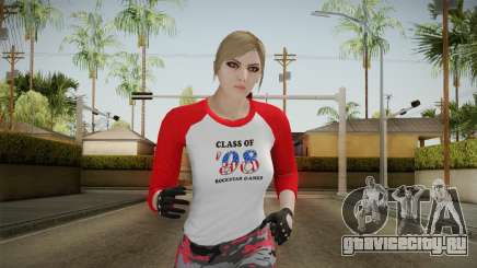 Gun Running Female Skin Red для GTA San Andreas