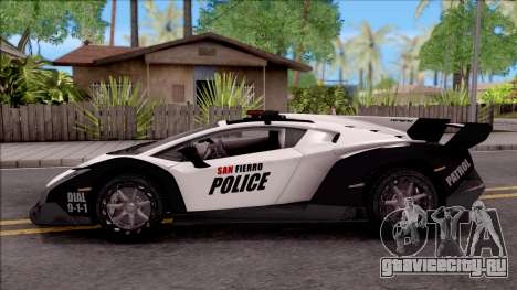 Lamborghini Veneno Police San Fierro для GTA San Andreas