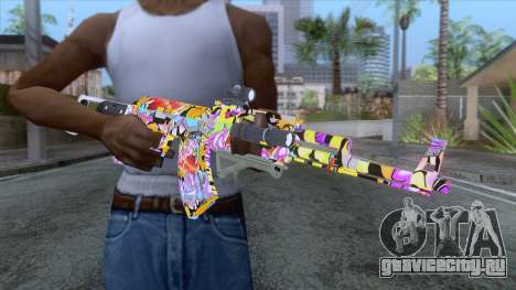 CoD: Black Ops II - AK-47 Graffiti Skin v1 для GTA San Andreas