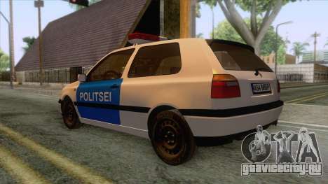 Volkswagen Golf Mk3 Estonian Police для GTA San Andreas