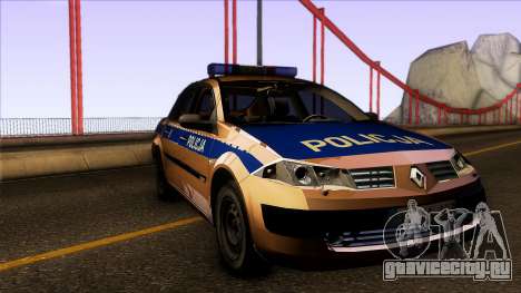 Renault Polskiej Policji для GTA San Andreas