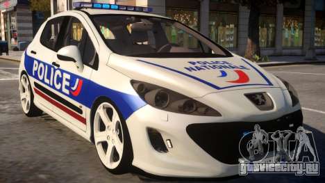 Peugeot 308 GTi Police Nationale для GTA 4