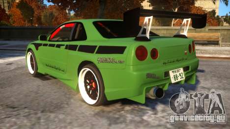 Fast And Furious Nissan Skyline R33 для GTA 4