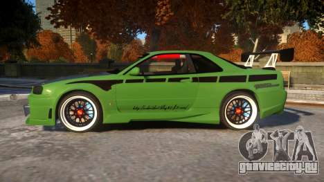 Fast And Furious Nissan Skyline R33 для GTA 4