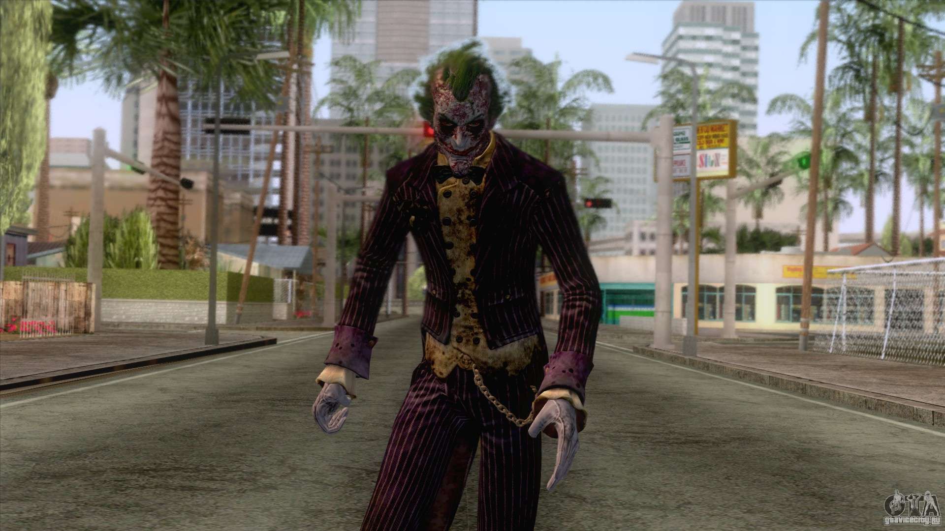 Мод Batman Arkham City - Joker Skin v2 для GTA San Andreas. 