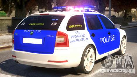 Estonian Police Skoda Octavia RS Combi 2010 для GTA 4