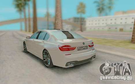 BMW 7-er G11 2015 для GTA San Andreas
