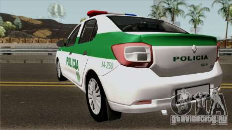 Renault Logan Policia Colombia для GTA San Andreas