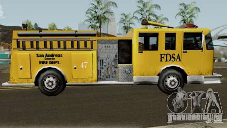 Firetruck Paintable in the Two of the Colours для GTA San Andreas