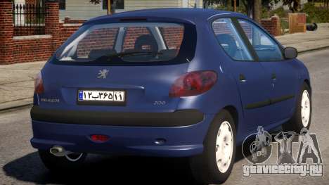 Peugeot 206 V1 для GTA 4