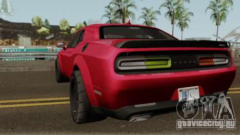 Dodge Challenger SRT Demon 2018 для GTA San Andreas