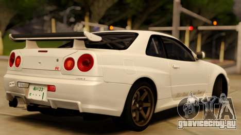Nissan Skyline GT-R BNR34 Mid Night для GTA San Andreas